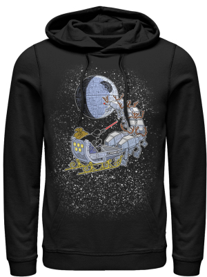 Men's Star Wars Christmas Darth Vader Santa's Sleigh Pull Over Hoodie