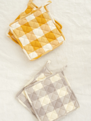 Farmer's Gingham Potholders