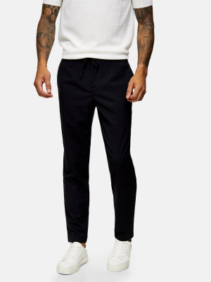 Selected Homme Black Slim Tapered Pants