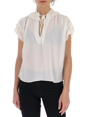 Pinko Ruffled Trim Blouse