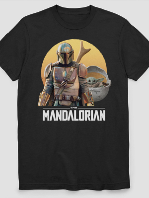 Men's Star Wars The Mandalorian Short Sleeve Graphic T-shirt - Black