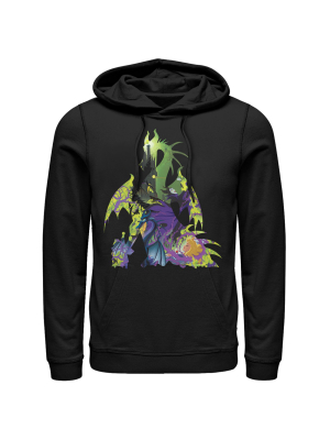 Men's Sleeping Beauty Maleficent Dragon Pull Over Hoodie