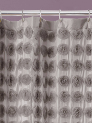 Emma Shower Curtain Gray - Lush Décor