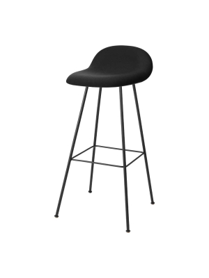 Gubi 3d Bar Stool - Front Upholstered - Center Base