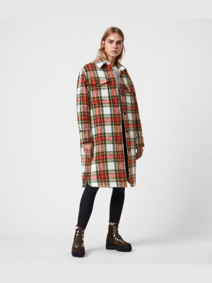 Nia Wool Blend Check Coat Nia Wool Blend Check Coat