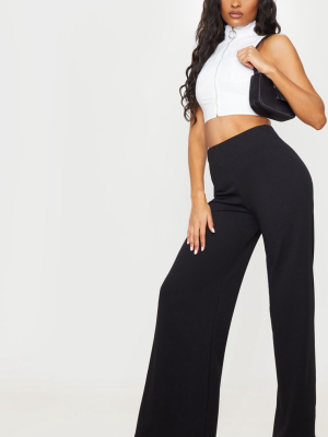 Black High Waisted Wide Leg Pant