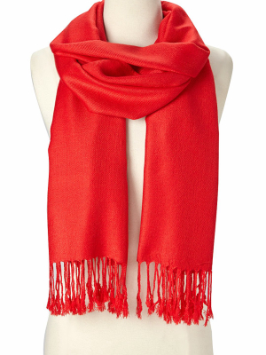 Bright Red Pashmina Scarf