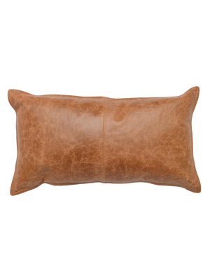 Leather Dumont Chestnut Pillow