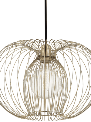 Jasmine 1 Light Large Pendant - Polished Brass