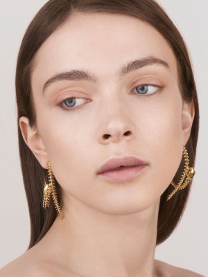 Serpent's Trace Hoop Earrings - Yellow Gold Vermeil