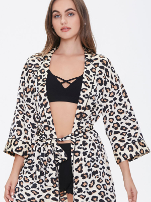 Leopard Print Robe