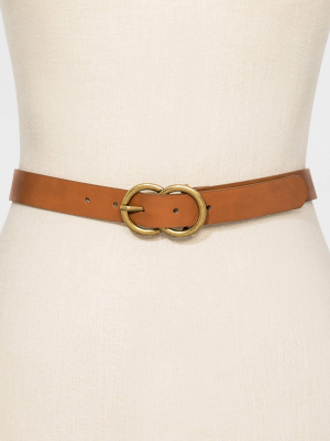 Women's Double O Ring Buckle Belt - Universal Thread™ Tan