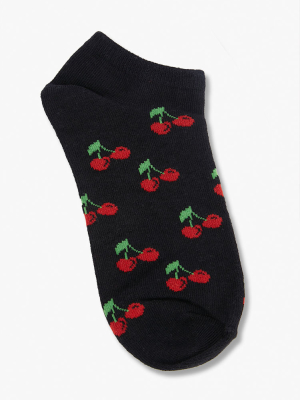 Cherry Print Ankle Socks