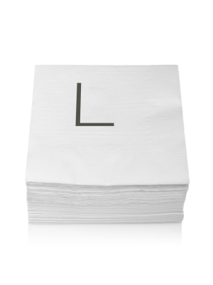 Monogram Cocktail Napkin, L (set Of 50)