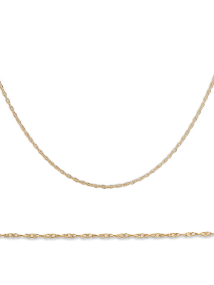 Pompeii3 Solid 10k Yellow Gold 18" Dainty Chain With Spring Ring