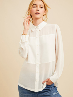 Marlo Contrast Panelled Blouse