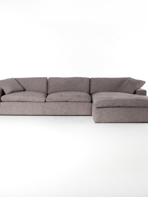 Plume 2 Piece 106" Sectional In Harbor Grey