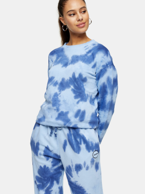 Petite Blue Tie Dye Sweatshirt