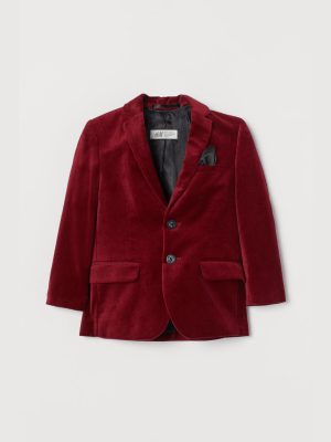 Cotton Velvet Blazer