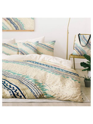 Blue Rosebudstudio Carefree Duvet Cover Set (queen) - Deny Designs