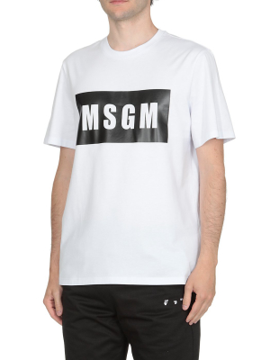 Msgm Logo Printed T-shirt