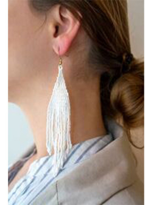 Iridescent Fringe Earring