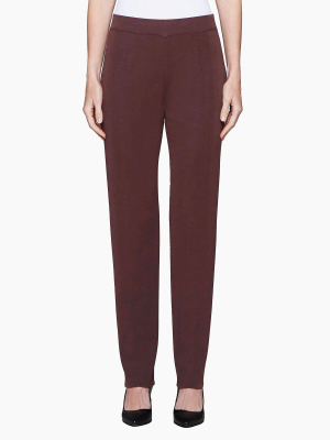 Straight Leg Knit Pant, Mahogany