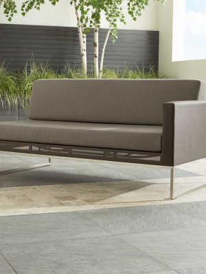 Dune Taupe Right Arm Loveseat With Sunbrella ® Cushions