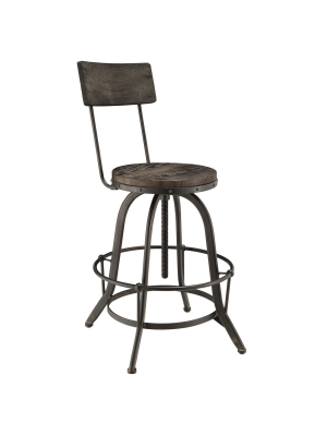 Palamas Wood Bar Stool Black