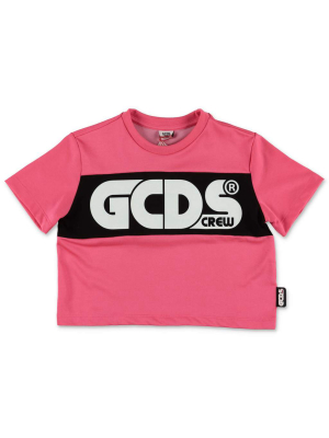 Gcds Kids Logo Printed Panel T-shirt