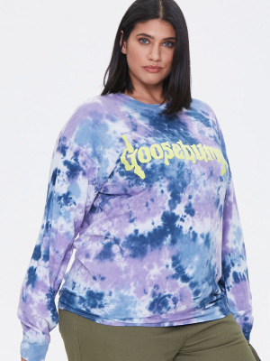 Plus Size Tie-dye Goosebumps Tee