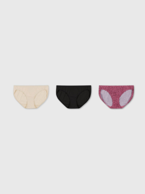 Hanes Women's 3pk Renew Microfiber Bikini Underwear - Assorted