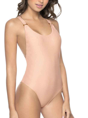 Pilyq Haley One Piece Swimsuit In Pink Sand