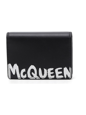 Alexander Mcqueen Graffiti Logo Wallet