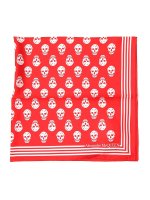 Alexander Mcqueen Mini Skull Print Scarf