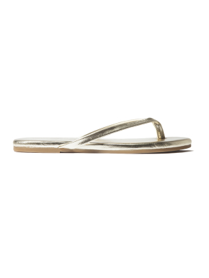 Rivington Gold Metallic Leather Flip Flop