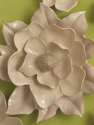 Global Views Magnolia Wall Flower Ivory