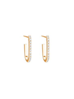 Mini Pin Hoops - Yellow Gold