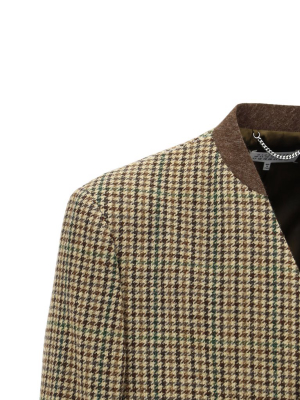 Maison Margiela Checked Collarless Blazer