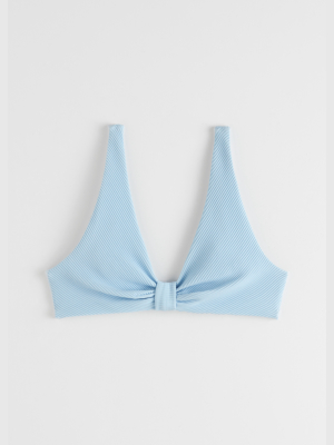 Ribbed Tie Knot Bikini Top