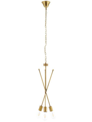 Stefan Brass Pendant Chandelier