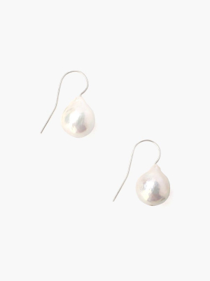 White Baroque Pearl Drop Earrings
