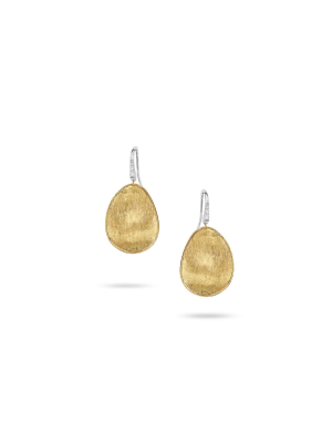 Marco Bicego® Lunaria Collection 18k Yellow Gold And Diamond Medium Drop Earrings