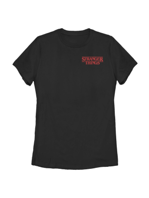 Women's Stranger Things Bold Logo Badge T-shirt