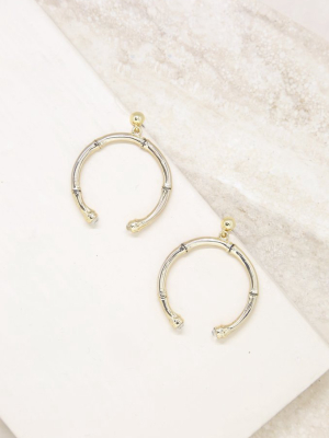 Wishful Thinking 18k Gold Plated Bamboo Earrings