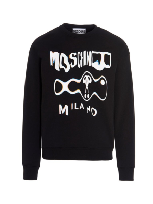 Moschino Optical Logo Printed Sweatshirt