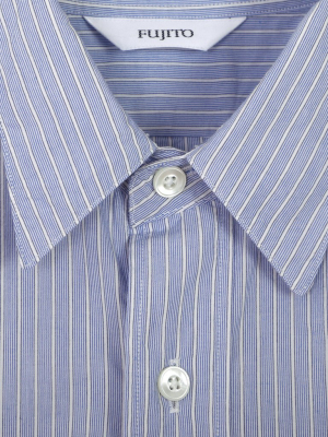 Fujito Blue Striped Standard Shirt