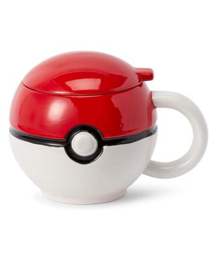 Just Funky Pokemon Pokeball Mug With Lid