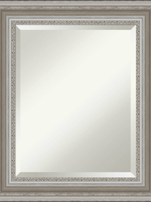 22"x 26" Parlor Silver Framed Bathroom Vanity Wall Mirror - Amanti Art