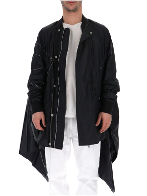 Rick Owens Asymmetric Hem Coat